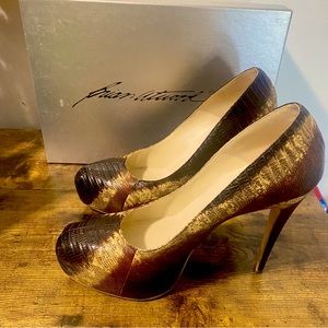 Brian Atwood Women Shoes Lizard Skin